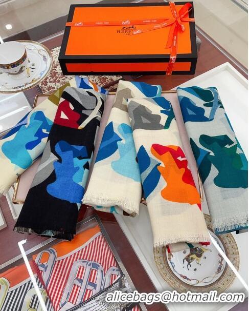 Famous Brand Hermes Cashmere & Silk Long Scarf 180x63cm H11730 2023