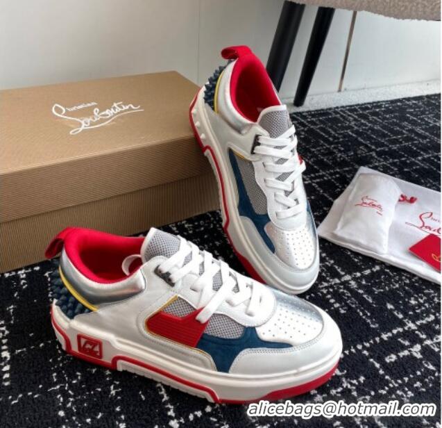 Buy Luxury Christian Louboutin Astroloubi Man Sneakers in Calf Leather Silver 103082