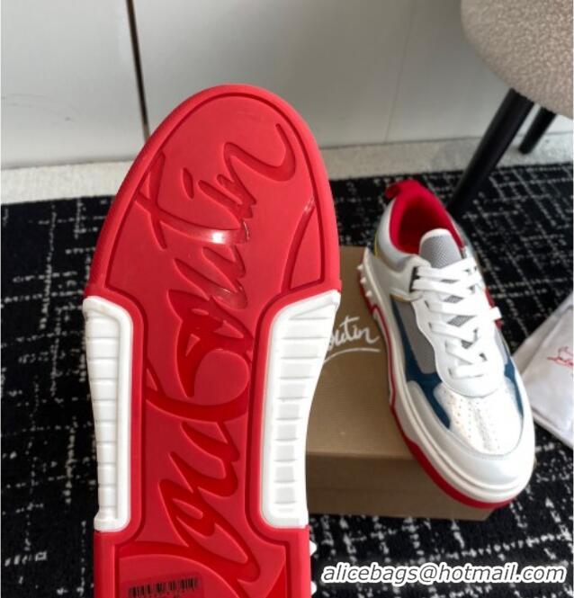 Buy Luxury Christian Louboutin Astroloubi Man Sneakers in Calf Leather Silver 103082