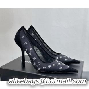 Unique Style Alexander Wang Delphine Pumps 10.5cm in Mesh and a Crystals Black 626049