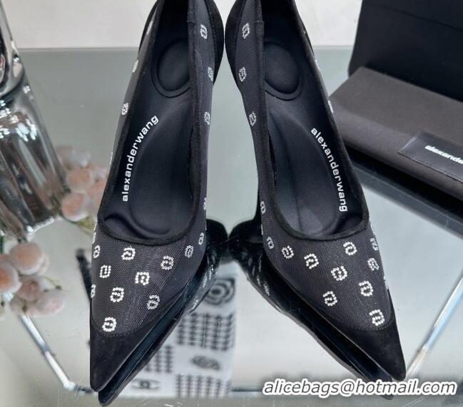 Unique Style Alexander Wang Delphine Pumps 10.5cm in Mesh and a Crystals Black 626049