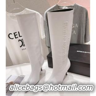 Buy Discount Alexander Wang delphine tall boot 6.5cm in leather White 925042