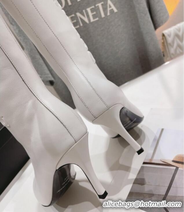 Buy Discount Alexander Wang delphine tall boot 6.5cm in leather White 925042