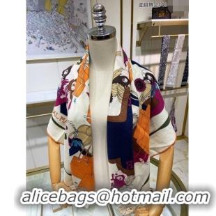 Buy Cheap Hermes Cashmere & Silk Sqaure Shawl Scarf 140cm H112129 Beige 2023 Top