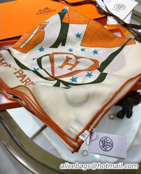 Buy Cheap Hermes Cashmere & Silk Sqaure Shawl Scarf 140cm H112129 Beige 2023 Top