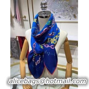 Trendy Design Hermes Cashmere & Silk Sqaure Shawl Scarf 140cm H112131 Blue 2023 Top 