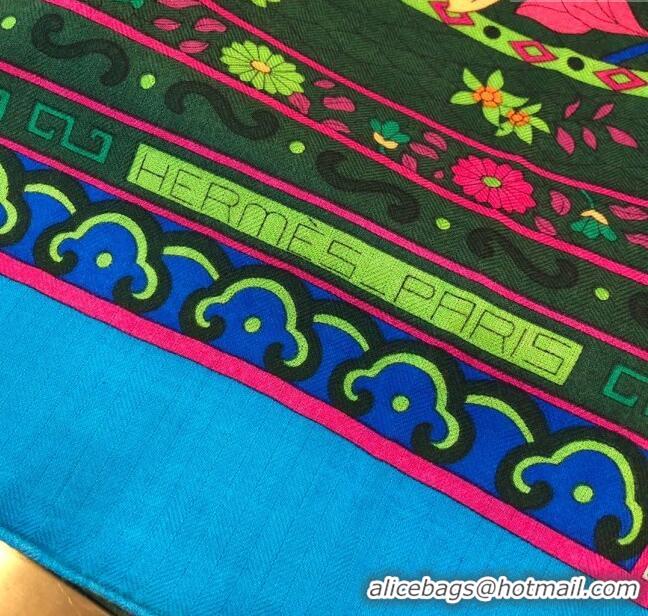 Low Price Hermes Cashmere & Silk Sqaure Shawl Scarf 140cm H112136 Green 2023 Top