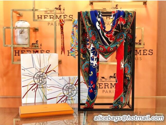 Shop Design Hermes Cashmere & Silk Sqaure Shawl Scarf 140cm H112137 Red 2023 Top