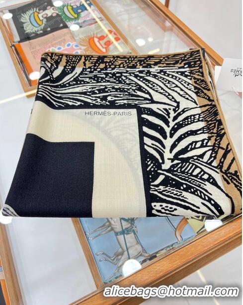 Traditional Specials Hermes Cavalier En Formes Cashmere & Silk Sqaure Shawl Scarf 140cm H111843 White 2023