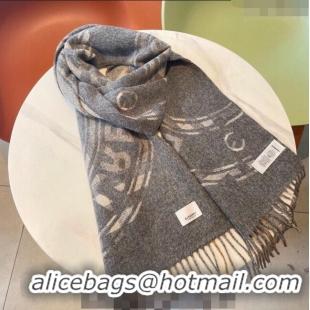 Cheapest Burberry Reversible Montage Check Scarf 30x168cm BU3001 Grey 2023