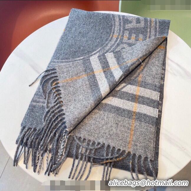 Cheapest Burberry Reversible Montage Check Scarf 30x168cm BU3001 Grey 2023