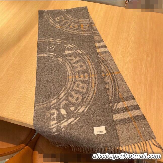 Cheapest Burberry Reversible Montage Check Scarf 30x168cm BU3001 Grey 2023