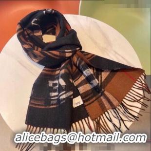 Luxury Discount Burberry Reversible Montage Check Scarf 30x168cm BU3001 Brown 2023