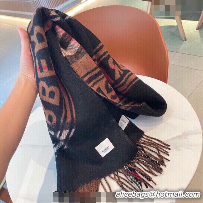 Luxury Discount Burberry Reversible Montage Check Scarf 30x168cm BU3001 Brown 2023