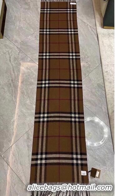 Top Grade Burberry Reversible Equestrian Knight Check Cashmere Scarf 50x210cm BU1123 2023