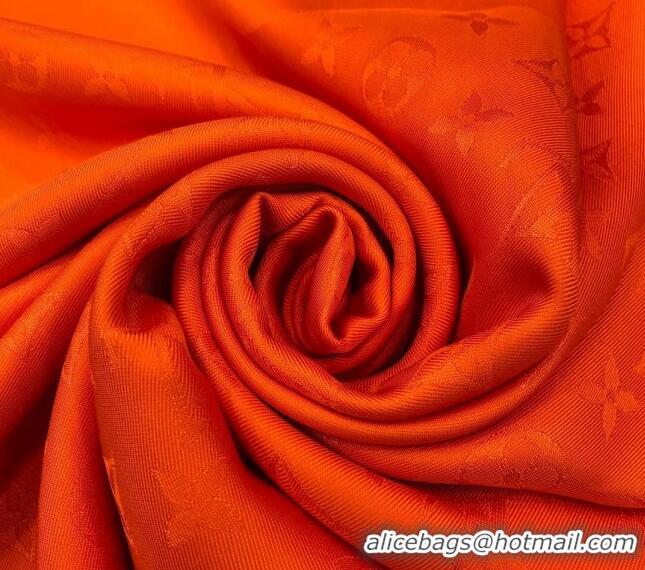 Traditional Specials Louis Vuitton Classic Shiny Monogram Silk Square Scarf 140cm 1123 Orange 2023