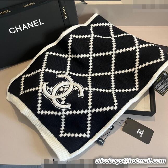 Trendy Design Chanel Quilted Knit Scarf 32x180cm 1123 White/Black 2023