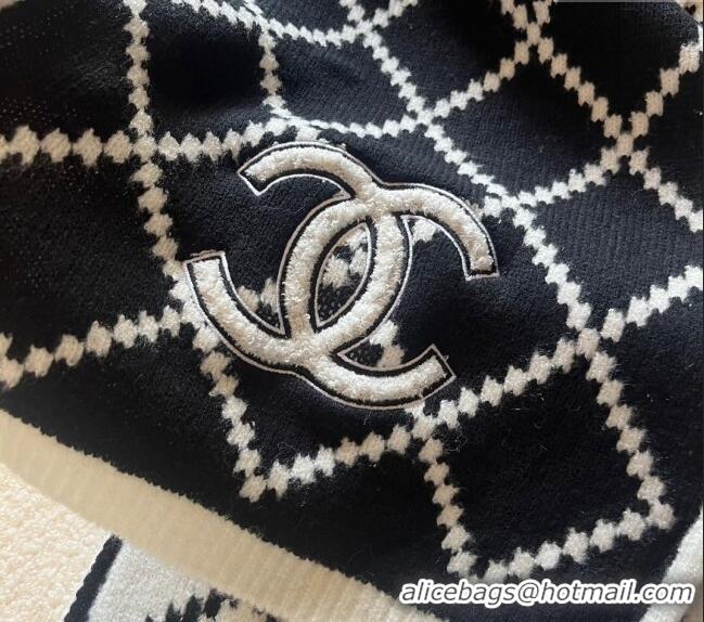 Trendy Design Chanel Quilted Knit Scarf 32x180cm 1123 White/Black 2023