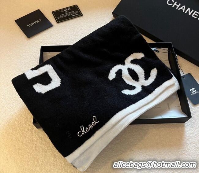 Famous Brand Chanel CC 5 Knit Scarf 30x178cm 1123 White/Black 2023