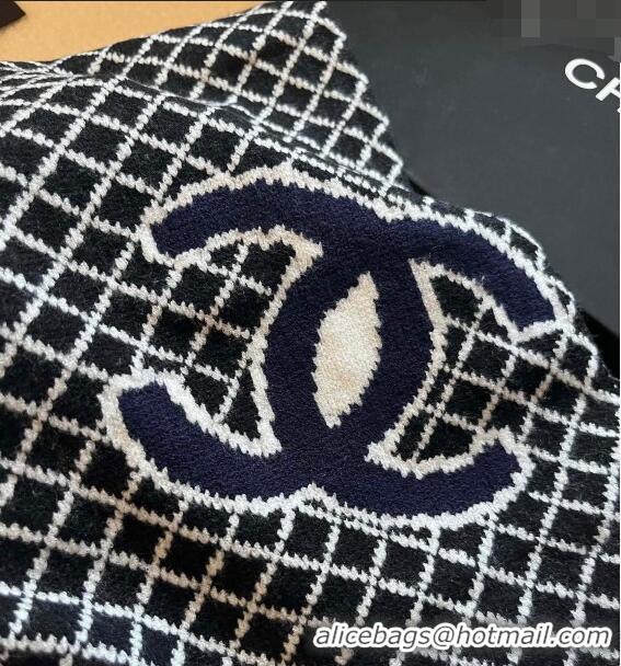 Best Price Chanel CC Knit Scarf 35x190cm 1123 Dark Blue 2023