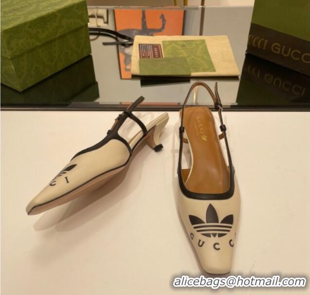 Buy Discount adidas x Gucci Leather Pumps 3.5cm White 020825