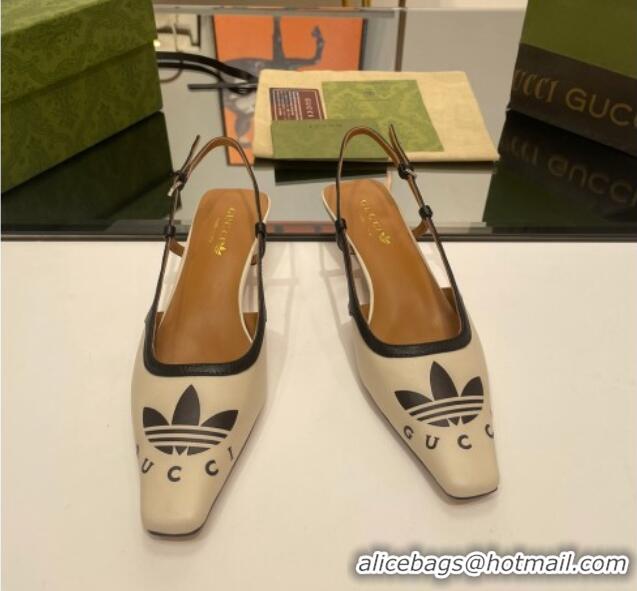 Buy Discount adidas x Gucci Leather Pumps 3.5cm White 020825