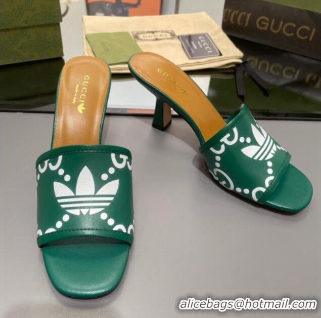 Unique Style adidas x Gucci Leather Slide Sandals 7.5cm Green 3020827