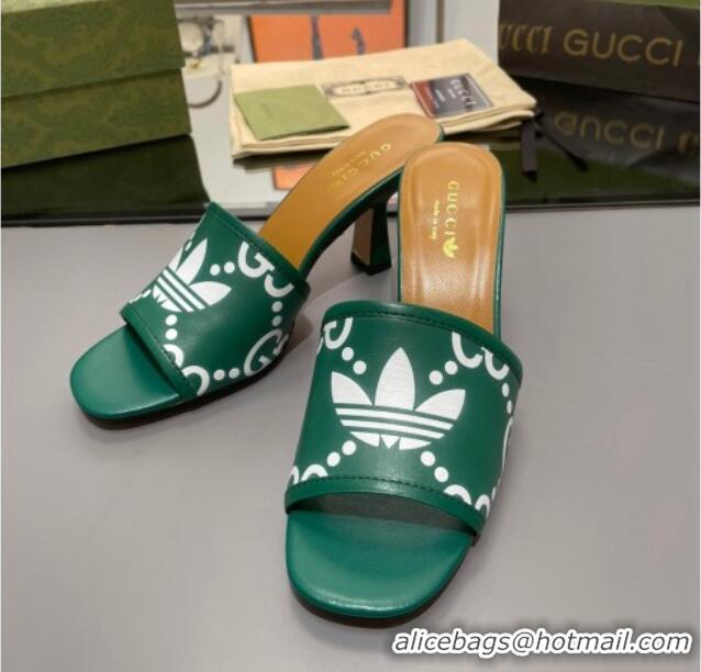 Unique Style adidas x Gucci Leather Slide Sandals 7.5cm Green 3020827