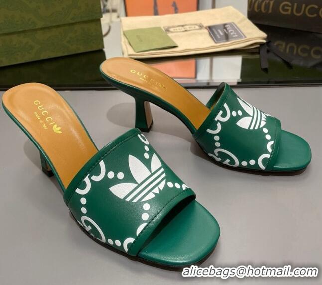 Unique Style adidas x Gucci Leather Slide Sandals 7.5cm Green 3020827