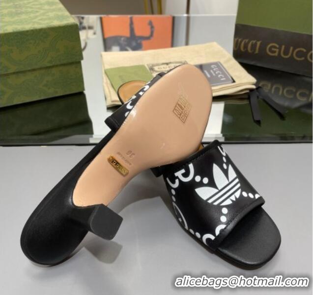 Purchase adidas x Gucci Leather Slide Sandals 7.5cm Black 3020828