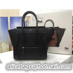 Promotional Celine Luggage Micro Tote Bag Original Leather CLY33081M Black