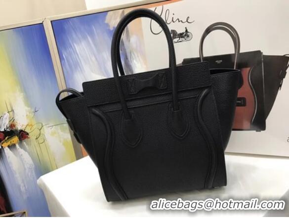 Promotional Celine Luggage Micro Tote Bag Original Leather CLY33081M Black