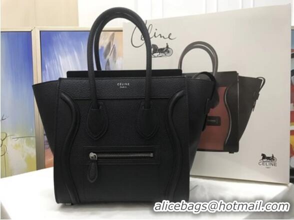 Promotional Celine Luggage Micro Tote Bag Original Leather CLY33081M Black