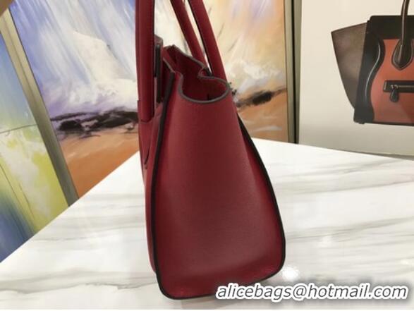 Good Product Celine Luggage Micro Tote Bag Original Leather CLY33081M Red