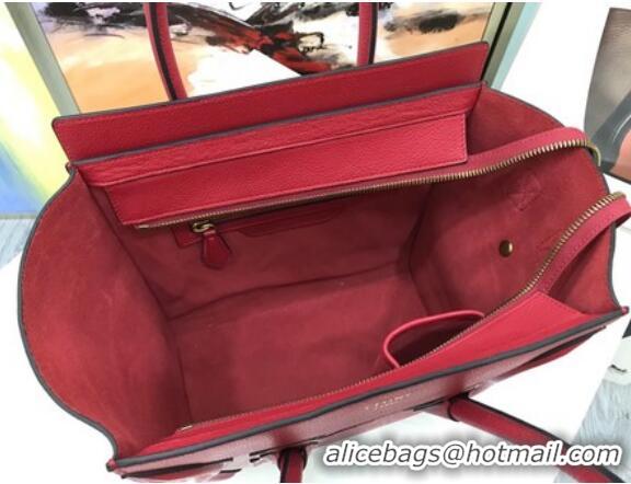 Good Product Celine Luggage Micro Tote Bag Original Leather CLY33081M Red