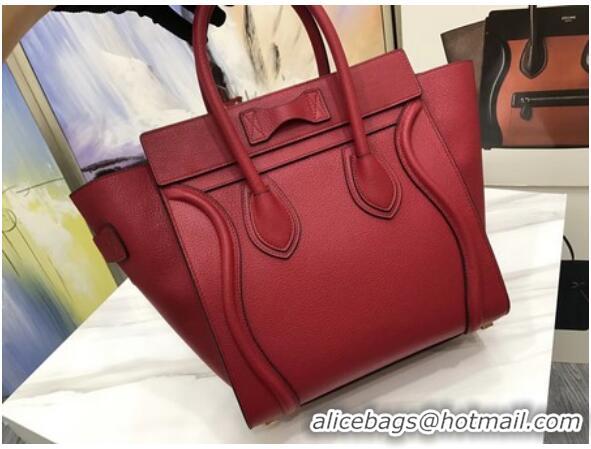 Good Product Celine Luggage Micro Tote Bag Original Leather CLY33081M Red