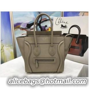 Low Cost Celine Luggage Micro Tote Bag Original Leather CLY33081M Khaki