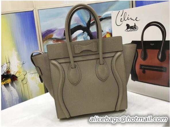 Low Cost Celine Luggage Micro Tote Bag Original Leather CLY33081M Khaki