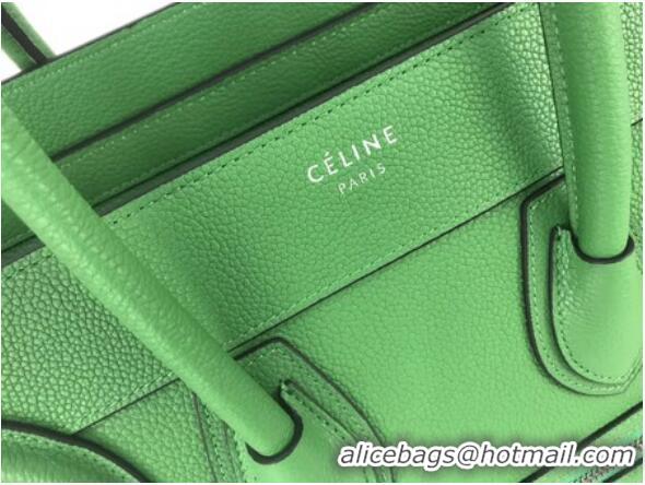 Promotional Celine Luggage Micro Tote Bag Original Leather CLY33081M Green