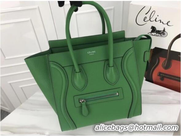 Promotional Celine Luggage Micro Tote Bag Original Leather CLY33081M Green