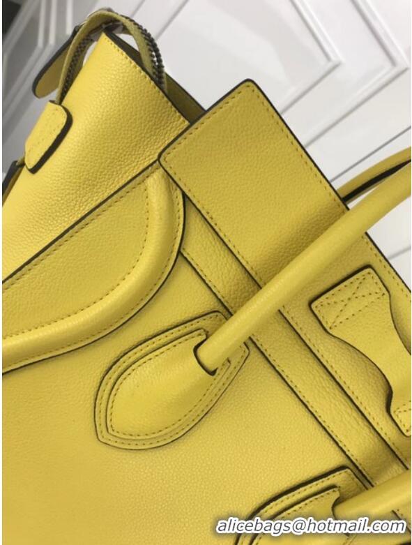 Top Grade Celine Luggage Micro Tote Bag Original Leather CLY33081M Lemon