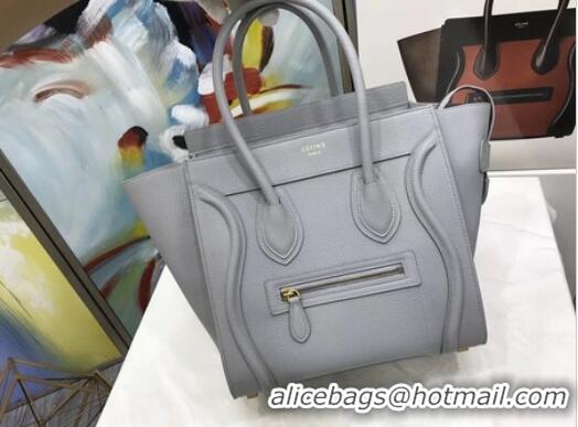 Famous Brand Celine Luggage Micro Tote Bag Original Leather CLY33081M Grey