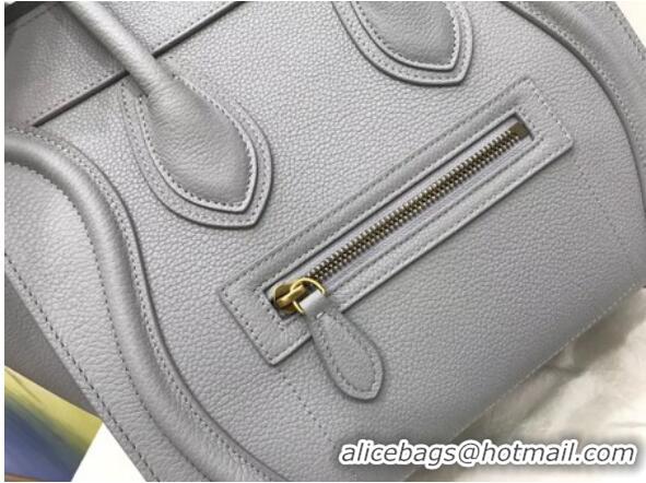 Famous Brand Celine Luggage Micro Tote Bag Original Leather CLY33081M Grey