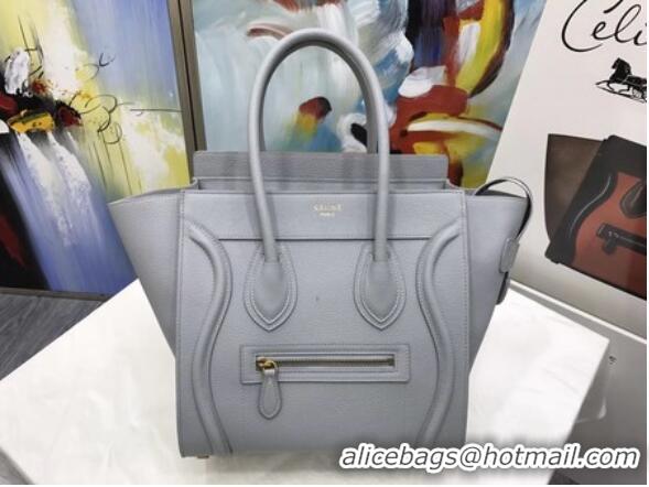 Famous Brand Celine Luggage Micro Tote Bag Original Leather CLY33081M Grey