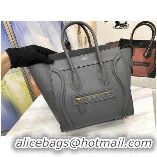 Trendy Design Celine Luggage Micro Tote Bag Original Leather CLY33081M Deep Grey