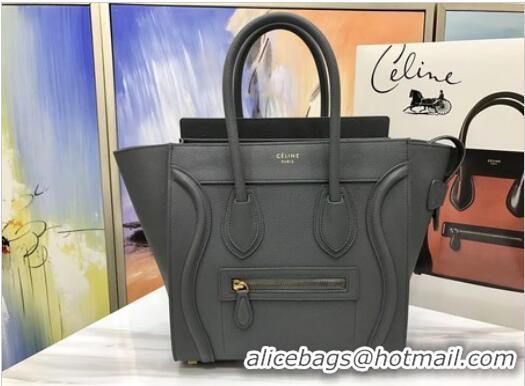 Trendy Design Celine Luggage Micro Tote Bag Original Leather CLY33081M Deep Grey