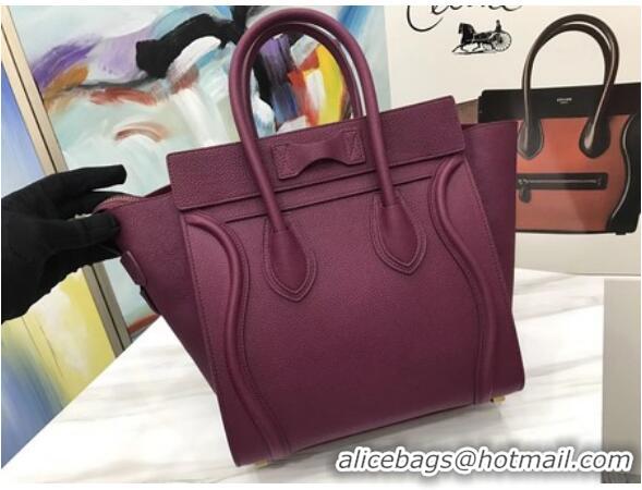 Best Price Celine Luggage Micro Tote Bag Original Leather CLY33081M Purple