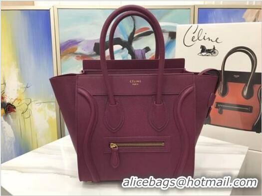 Best Price Celine Luggage Micro Tote Bag Original Leather CLY33081M Purple