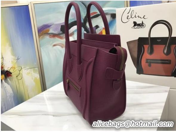 Best Price Celine Luggage Micro Tote Bag Original Leather CLY33081M Purple