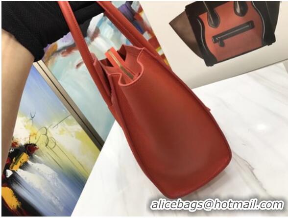 Top Quality Celine Luggage Micro Tote Bag Original Leather CLY33081M Orange